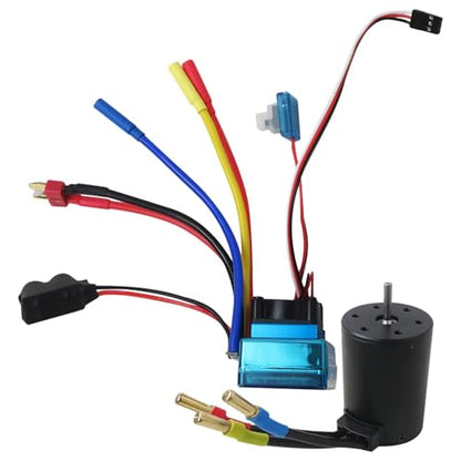Water Resistant Brushless Motor and ESC Combo Fit for 1:8 1:10 RC Car Accessories