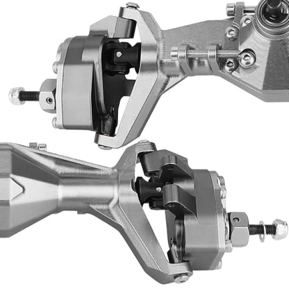 Full CNC Machined F9 Offset Portal Front Rear Axle with Adjustable Link Mount for 1/10 RC Crawler Capra Gmade R1 Rock Buggy LCG Cheater Rigs 1.9 UTB Shafty (Titanium) - color: Titanium