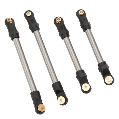 MEUS RACING SCX24 Links Double Bent Links High Clearance Chassis Links Set for Axial SCX24 Gladiator AXI00005 1/24 RC Crawler (Titanium Alloy) - color: Titanium Alloy