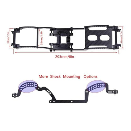 RC Crawlers Components For TRX4M For Bronco For Defender 1/18 For LCG Chassis Kit Frame Rails Braces Rock Sliders RC Crawler Car DIY Upgrade Parts Replacement(Set) - size: Set