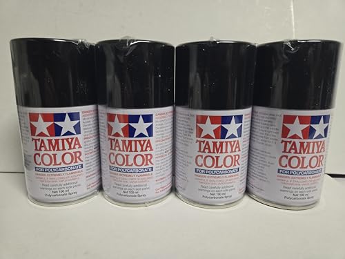 4 PACK COMPATIBLE WITH Tamiya TAMR86005 Polycarbonate PS-5 Black PAINT RC CAR BODY PS5 INCLUDES CHICAGOLAND RC COUPON