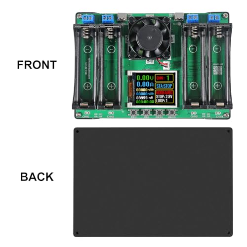 2pcs Type-C 18650 Lithium Battery 4 Channel Capacity Tester Module MAh MWh Digital Battery Power Detector Module 18650 Tester Type-C