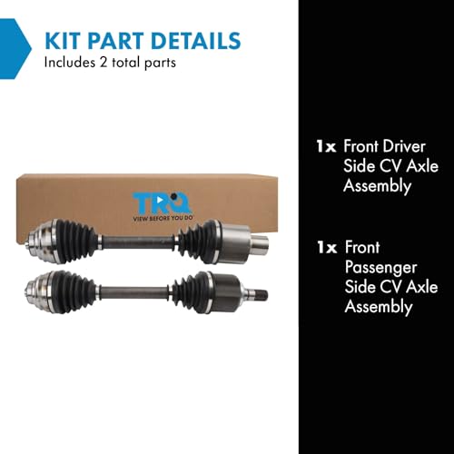TRQ Front CV Axle Shaft Assembly Set Compatible with 2016-2019 BMW X1 2018-2020 X2 2017-2019 Mini Cooper Clubman Cooper Countryman - style: CSA55588