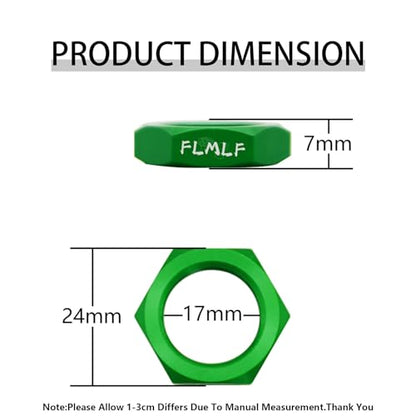 FLMLF 24mm RC Car Wheel Nuts 4-Piece Set (Green) | for 1/5 HPI ROFUN BAHA ROVAN KM Baja 5B 5T 5SC Truck Parts - color: Green