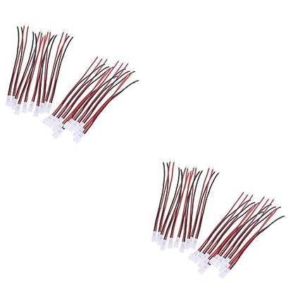 OSALADI 40pcs Battery Terminal Connectors Heat Shrink for Rc Car Plane Silicone Wires Jumper Cable