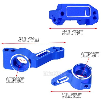 Aluminum Steering Blocks,C-Hubs Caster Block,Rear Stub Axle Carriers Upgrades Part for 1/10 Slash 2WD (VXL)/Rustler 2WD (VXL)/Stampede 2WD (VXL)/Bandit 2WD (VXL),BRCatWPark w/Bearings,Navy Blue - color: Navy Blue - (Aluminum Blocks)