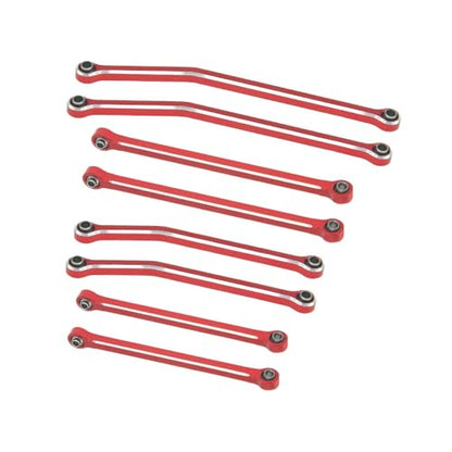 Hobby Details Aluminum Rear Axle Gear Box Skid Link Wheel Upgrade Set for 1/30 Axial SCX30 Jeep Wrangler RC Cars, Red (Skid Link Rods) - color: Skid Link Rods