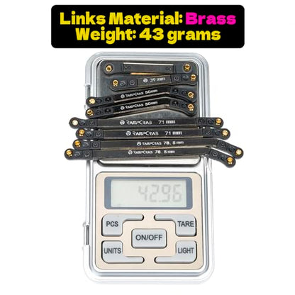 High Clearance 4 Links Set for SCX24 Gladiator & Dodge Power Wagon, Brass Links Set, Upgrade Parts for SCX24, Axial 1/24 RC Crawler Car Upgrade Accessories, 8Pcs, Black - size: For Gladiator