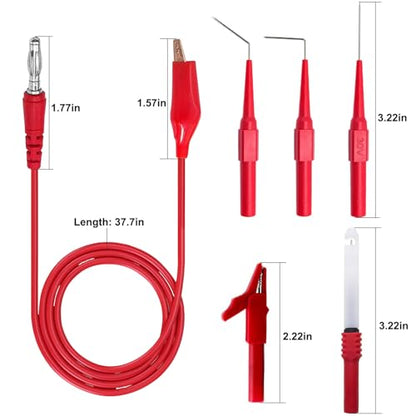 Linkhood 31PCS Back Probe Kit, Banana Plug to Copper Alligator Clip Automotive Test Leads Set, Insulation Wire Piercing Probes, Test Wires for Car Repairing Diagnostic Circuit Testing (30)