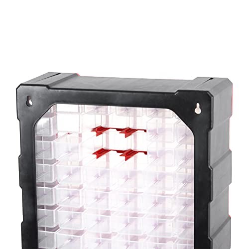Small Parts Organizer for Hardware & Screws | 60 Removable Bins with Dividers | Wall Mount or Desktop Craft & Lego Storage Cabinet | 19” x 15” x 6” BX08-4016 - style: 60 Drawers