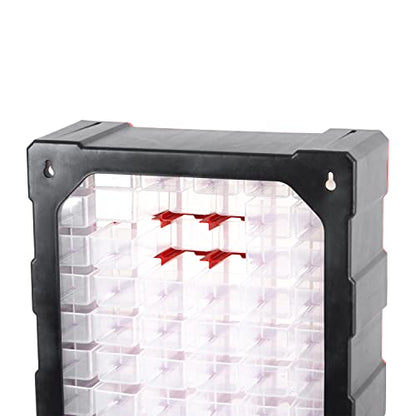 Small Parts Organizer for Hardware & Screws | 60 Removable Bins with Dividers | Wall Mount or Desktop Craft & Lego Storage Cabinet | 19” x 15” x 6” BX08-4016 - style: 60 Drawers