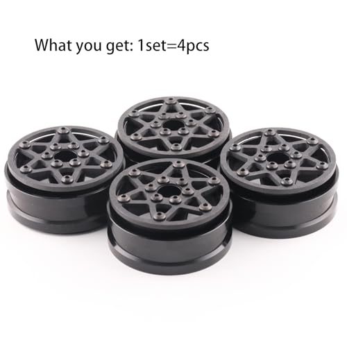 1.9"Aluminum Beadlock Wheel Rims 4PCS Carbon Fiber for 1/10 RC Crawler TRX4 Axial Capra SCX10 VS4-10 Gen8 Upgraded Carbon Fiber 1.9 Beadlock Wheel Rims - style: TXW-LG-E