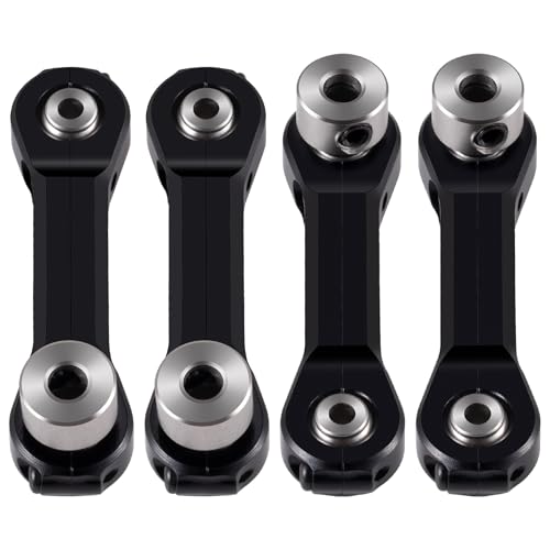 4Pcs Aluminum Anti-Roll Sway Bar Suspension Arm Linkage，Black | Upgrade Parts, For 1/5 Losi DBXL 2.0 RC Car - color: Black