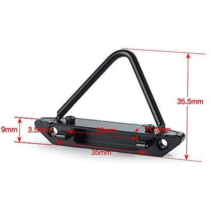 RCLIONS Aluminum Alloy Front Bumper for Axial SCX24 AXI90081 Deadbolt 1/24th RC Crawler Truck Car
