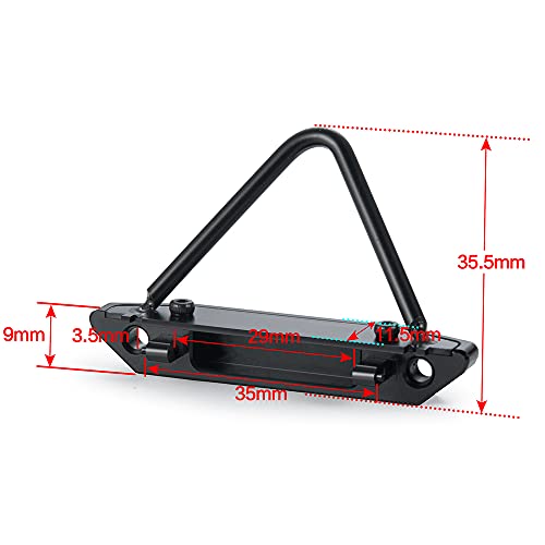RCLIONS Aluminum Alloy Front Bumper for Axial SCX24 AXI90081 Deadbolt 1/24th RC Crawler Truck Car