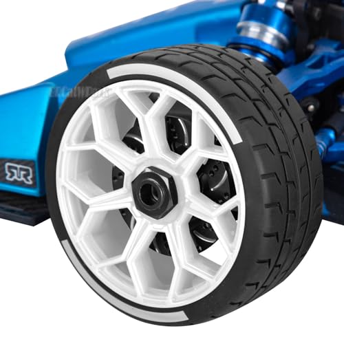 RC Highway Tires Wheel for 1/8 Typhon 6s BLX,1/7 Infraction 6S BLX,Limitless,4PCS RC Drift Tires Rubber RC Highway Wheel,White - color: White - (Highway Tires)