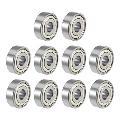 uxcell 1614ZZ Deep Groove Ball Bearing 3/8-inchx1-1/8-inchx3/8-inch Shielded Z2 Lever Bearings 10pcs - size: 3/8"x1-1/8"x3/8"