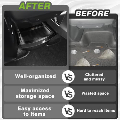 BestEvMod Rear Center Console Organizer for 2026 2025 Tesla Model Y Juniper | Trash Can with Lid Cover Rear Bin Backseat Storage Box Anti-Slip - size: 1 PCS - Console Organizer