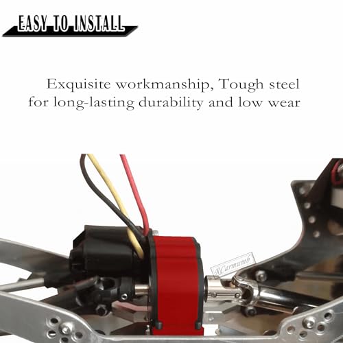 Center Transmission Gearbox Upgrades Part for 1/10 RC Crawler car Axial SCX10 SCX10 ii 90047 Wraith,Aluminum LCG Middle Transmission Gearbox Hops up,Red - color: Red(1 Pack)