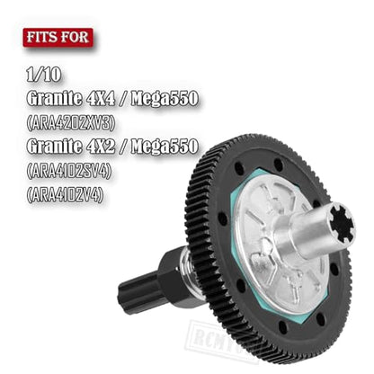 91T Spur Gear Slipper Clutch & 21T 23T 25T Pinions Gear Upgrades Part for 1/10 Granite 4X4 / Granite 4X2 Mega550,Black - color: Black - (91t)