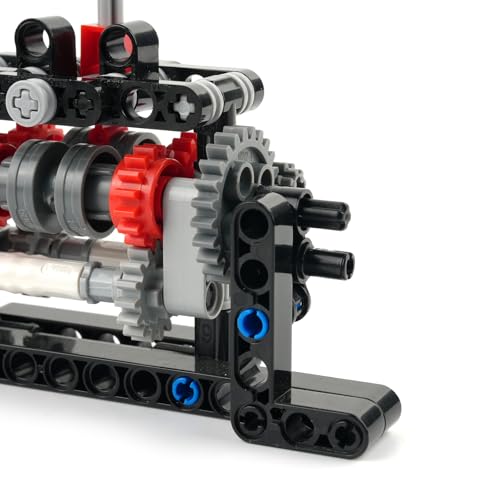 4-Speed Manual Transmission Model Kit, DIY Educational Gearbox Building Blocks Set, STEM Engineering Toy with Technical Parts for Teens and Adults