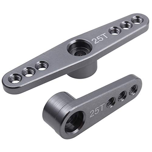 2-Pack Metal 25T Servo Horn Steering Arms M3 Thread for Futaba Savox Power HD HSP MG995 MG996 Servo Motor