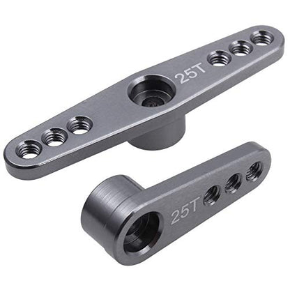 2-Pack Metal 25T Servo Horn Steering Arms M3 Thread for Futaba Savox Power HD HSP MG995 MG996 Servo Motor