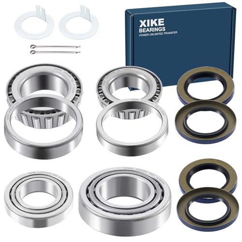 XiKe 2 Set Fits 5,200-6,000 lb Axles Trailer Wheel Hub Kit, 25580/25520 ＆ LM67048/LM67010 Bearings, 21333TB, 22333TB /10-10, 10-36 Seal and Cotter Pin. | Fits 5,200-6,000 lb Axles, Includes 21333TB/10-10 Seal, 22333TB/10-36 Seal and Cotter Pin - size: 255