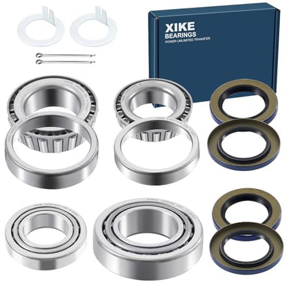 XiKe 2 Set Fits 5,200-6,000 lb Axles Trailer Wheel Hub Kit, 25580/25520 ＆ LM67048/LM67010 Bearings, 21333TB, 22333TB /10-10, 10-36 Seal and Cotter Pin. | Fits 5,200-6,000 lb Axles, Includes 21333TB/10-10 Seal, 22333TB/10-36 Seal and Cotter Pin - size: 255