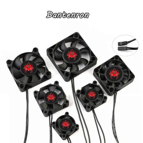 RC Motor Cooling Fan 25mm 30mm 35mm 40mm 45mm 50mm High Speed Heatsink 28000RPM ESC Fans 6V-8.5V for 1/10 1/8 1/12 Truck Off Road Crawler Car 540 550 Brushless OR Brushed Motors (35mm) - size: 35mm