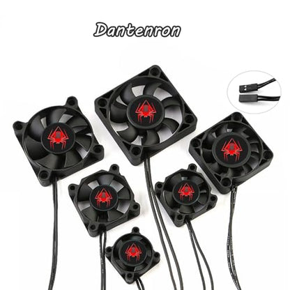 RC Motor Cooling Fan 25mm 30mm 35mm 40mm 45mm 50mm High Speed Heatsink 28000RPM ESC Fans 6V-8.5V for 1/10 1/8 1/12 Truck Off Road Crawler Car 540 550 Brushless OR Brushed Motors (35mm) - size: 35mm