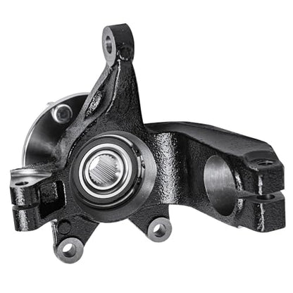 Detroit Axle - Front Left Steering Knuckle Kit for 06-11 Ford Focus, Driver | Side CV Axle Shaft Steering Knuckle & Wheel Bearing Hub 2006 2007 2008 2009 2010 2011 Replacement - size: 2UX47686/Pair