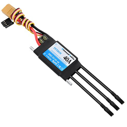 DH 40A 2-4S Waterproof Brushless ESC Electronic Speed Controller with 5V/6V 4A BEC and XT60 3.5mm Banana Head Connector for Model Ship RC Boat - size: 40A
