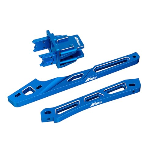 Alloy Center Differential Diff Mount & Front Rear Chassis Brace for Arrma 1/8 Kraton 6S 4X4 RTR V6 Series Upgrade Part Blue - color: Blue