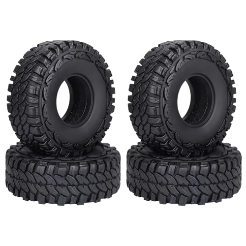 Hobbypark 4.4 Inches Tall RC 1.9 RC Crawler Tires Soft Rubber Good Grip for 1/10 Scale TRX4 Axial SCX10 Redcat Gen 8 RC4WD Rocks Mud Dirt fit 1.9 Beadlocks Wheels w/Foam, 4PCS