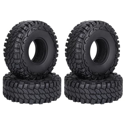Hobbypark 4.4 Inches Tall RC 1.9 RC Crawler Tires Soft Rubber Good Grip for 1/10 Scale TRX4 Axial SCX10 Redcat Gen 8 RC4WD Rocks Mud Dirt fit 1.9 Beadlocks Wheels w/Foam, 4PCS