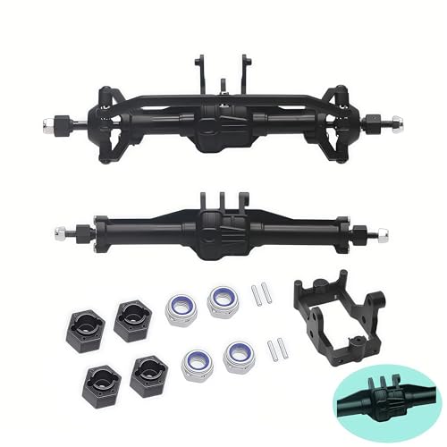 TRX4M Axles Complete Set- TRX4M Front & Rear Straight Axle Assembly Direct Fit for TRX-4M 1/18 RC Crawler (Fits Bronco/F150) - OEM Replacement & Upgrade Parts (Differential Cover -2)