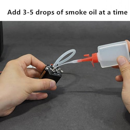 RC Car Simulation Exhaust Smoke Generator 1/10 Metal Generation Exhaust with Split Air Pump and Smoke Control Circuit Board RC Car Accessory for Axial SCX10 III 1/10