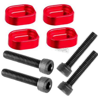 RC 7075 Aluminum Motor Mount Washers Shims Upgrades Part for 1/5 Scale TRX X-MAXX 6S 8S XRT 8S RC Car.Shims with Screws Hops Up,Red - color: Red(for 1/5)