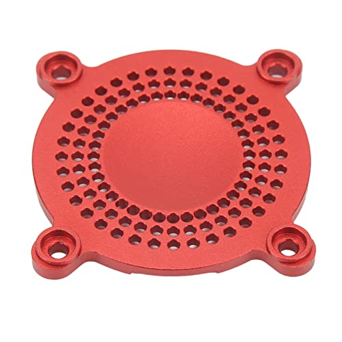RC Fan Cover 50mm Aluminum Alloy CNC Machining ESC Cooling Fan Cover, Lightweight Protective Cover for RC Car ESC with Enhanced Heat Dissipation and Rugged Design (Red) - color: Red