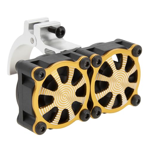 DKKY RC Motor Cooling Fan Heatsink 18000RPM 36mm for ARRMA Axial Traxxas 1/6 1/8 1/10 RC Models with 3650 Motor (Yellow) - color: Yellow