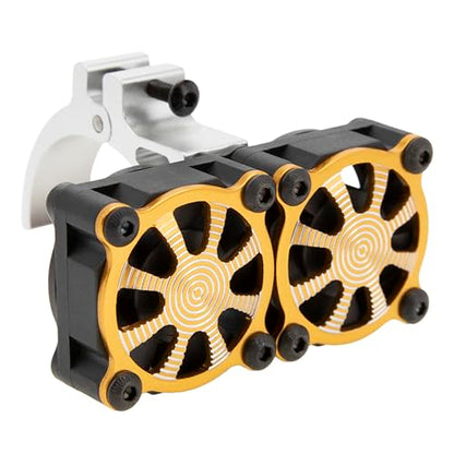 DKKY RC Motor Cooling Fan Heatsink 18000RPM 36mm for ARRMA Axial Traxxas 1/6 1/8 1/10 RC Models with 3650 Motor (Yellow) - color: Yellow