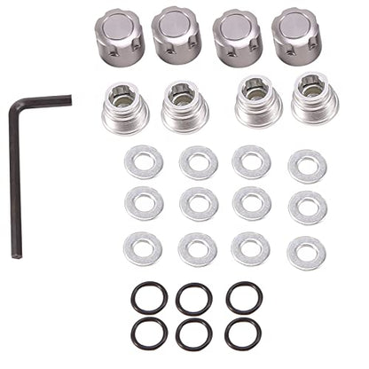 4PCS Aluminum Nut Metal Wheel Nuts for Axial SCX10 TRX4 1/10 RC Crawler Car Parts,Silver