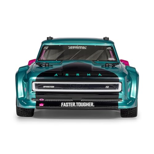 ARRMA Infraction 223S 1/8 RC Truck 4X4 Brushless, RTR, Teal/Pink | DSC, All-Road Street Bash, ARA4315V4T3, Lipo Battery and Charger Not Included - color: Teal/Pink