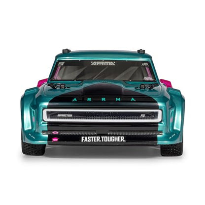 ARRMA Infraction 223S 1/8 RC Truck 4X4 Brushless, RTR, Teal/Pink | DSC, All-Road Street Bash, ARA4315V4T3, Lipo Battery and Charger Not Included - color: Teal/Pink