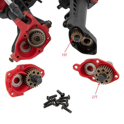 MEUS RACING SCX10 Axles Front & Rear Portal Axles for Axial SCX10 SCX10 II 1/10 RC Crawler Upgrade Pasrts, Nylon Axles with Steel Gears and Metal Bearings (Black) - color: Black