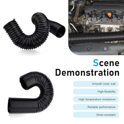 Car Duct Hoses, Retractable 2.5" Flexible Hose, Cold Air Intake Tube, Universal Car Modified Intake Accessories (Black) - size: 1 PC #63MM