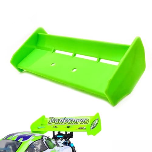 1/10 RC Car Force Rear Spoiler High Down Force Body Wing Tail Compatible with 1:10 Scale RC Off Road Short Course Truck Buggy Racing Car (Green) - color: Green