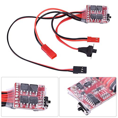 Brushed Electronic Speed Controller, 20A with Brake RC ESC for 130 180 260 280 380 Motors, for RC Cars Boats Models Enthusiasts Racing Hobbyists