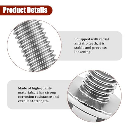 4PCS M6 x 25mm Car Ignition Coil Mounting Bolts, Stainless Steel | Pitch/head check, washer seat, blind-hole depth, hand-start setup, service-manual torque, automotive repair accessories - size: M6*25